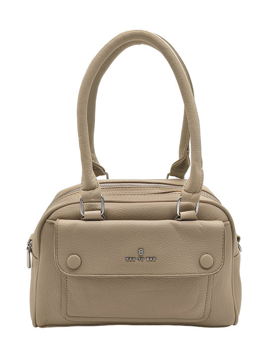 Gift-Me Fabric Women's Shoulder Bag Beige