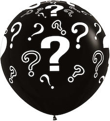 Μπαλόνια Λατεξ Ερωτηματικά 36 Μαύρο Question Marks Gender Reveal 2 Τμχ