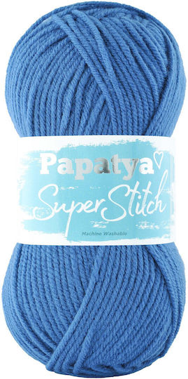 Kamgarn Papatya Super Stitch Knitting Yarn Col5080 Blue Acrylic 100g 200m