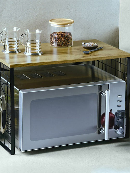 Kesper Metal Microwave Oven Stand 52x32.5x36.5cm Black