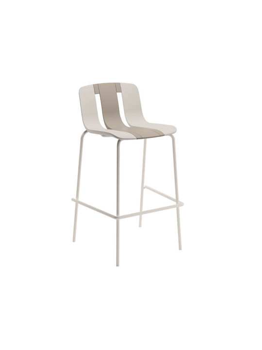 Bar Stool Metallic Beige Art