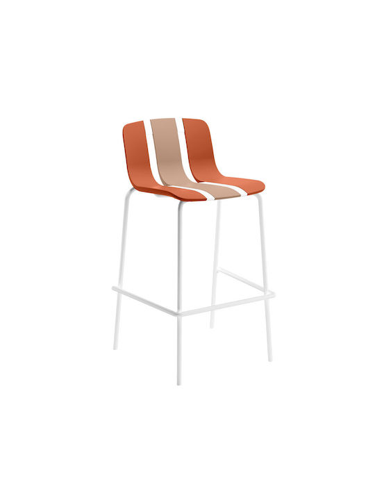 Bar Stool Metallic Orange Art