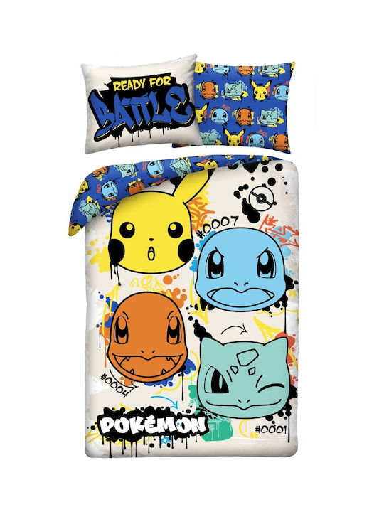 Halantex Pokemon Set Cearceaf Pentru Copii Simp...