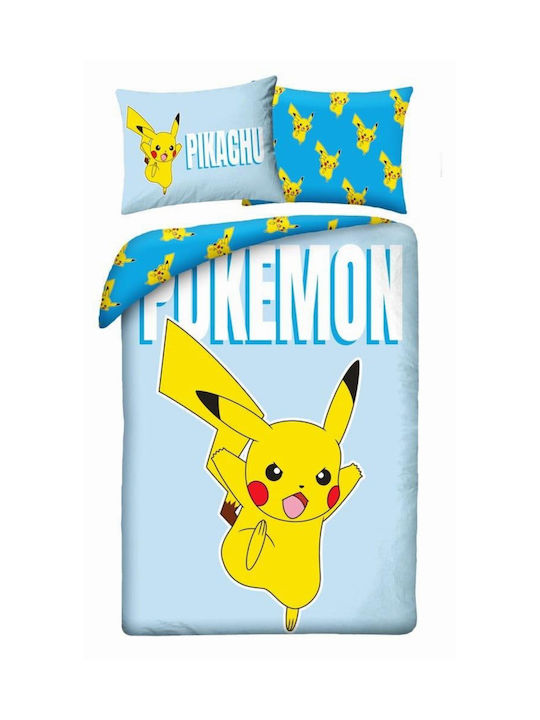 Halantex Pokemon Set Kids Single Duvet Cover Wi...
