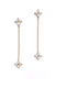 Dorian Gray Dangle Earrings Made of Gold Plated Steel with Stones