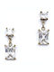 Dorian Gray Stud Earrings Made of Gold Plated Steel with Stones
