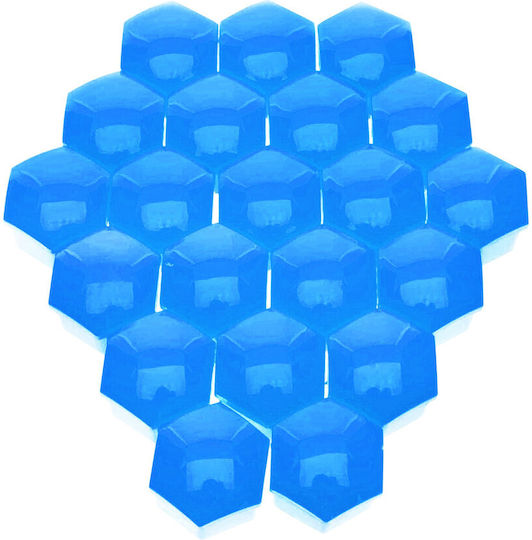 19 Mm Blue Screw Caps 20 Pcs Simple Installation Remover
