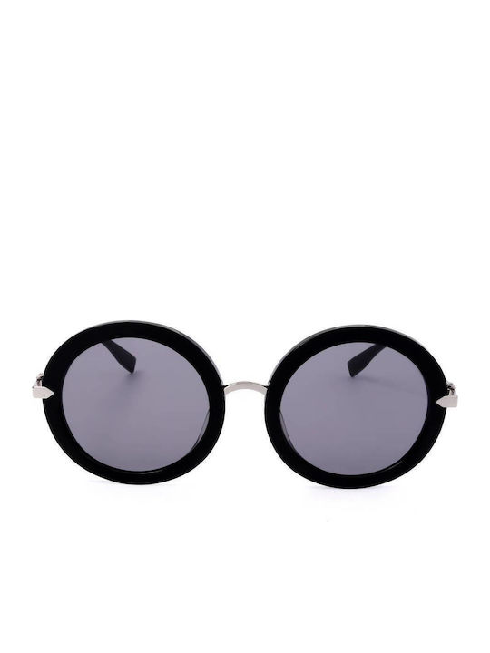 Trussardi Women's Sunglasses with Black Frame and Gray Lens STR115S 700V