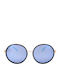 Women's Sunglasses with Black Frame and Blue Lens