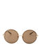 Trussardi Woman Sunglasses With Gold Frame And Brown Lens STR219F 300G