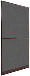 vidaXL Hinged Brown Door Mosquito Net
