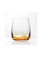 Domoletti Set of Glasses Made of Glass in Honey Colour 6 Pieces