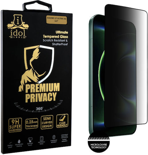 Idol 1991 0.25mm Full Glue Privacy Tempered Glass Black (Xiaomi 17 Ultra)