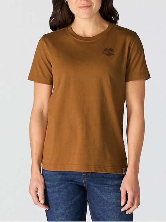 Carhartt Γυναικείο T-shirt Καφέ