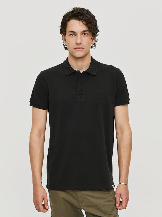 Brokers Jeans Polo Μπλούζα Κοντομάνικη Μαύρη