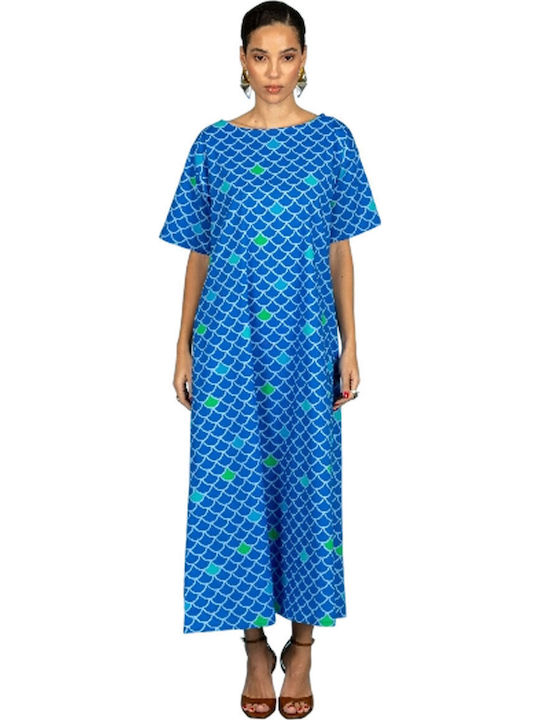 Καλοκαιρινό Maxi Φόρεμα Blue