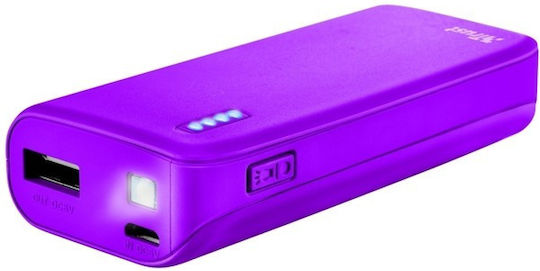 Trust Primo Външна Батерия 4400mAh с USB-A Изход и USB-C Изход Лилава