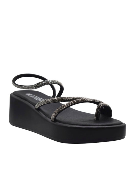 Leder Damen Flache Sandalen Silber