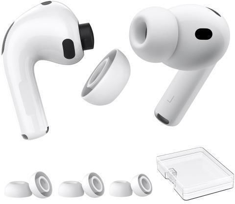 Силиконови Eartips Ahastyle Wg187 За Apple Airpods Pro 3 S M L Бял 3 Чифта