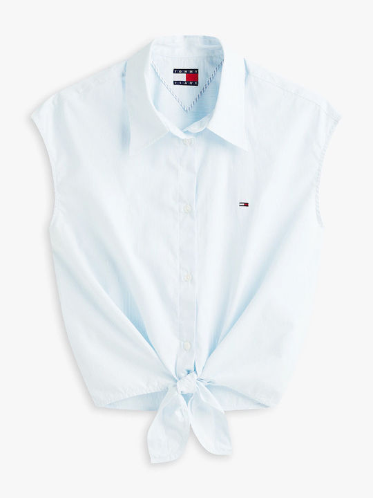 Tommy Hilfiger Sleeveless Women's Denim Shirt S...