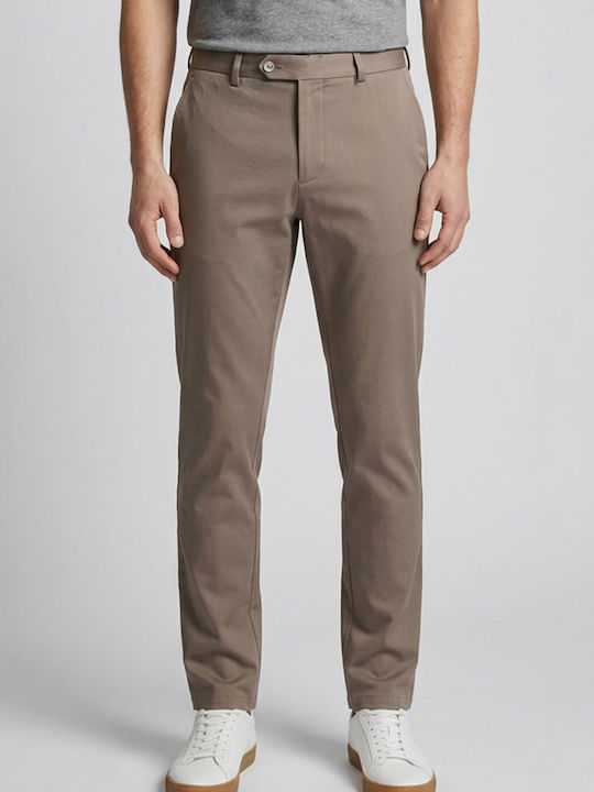 Monte Napoleone Chino Trousers In Slim Fit Brown