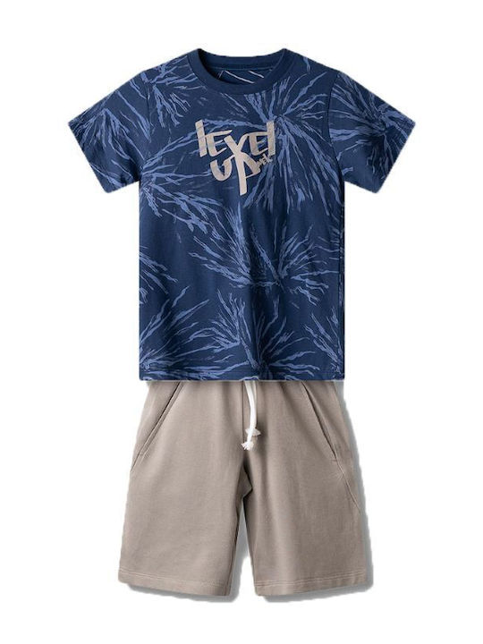Nek Kids Wear Παιδικό Σετ με Σορτς Ίντιγκο 2τμχ