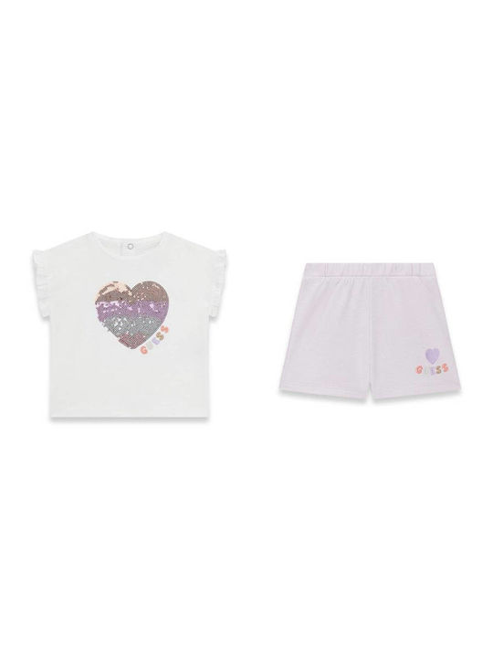Kids Set with Shorts Summer 2pcs White