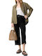 Women's High Rise Pantaloons with Rubber Band Black
