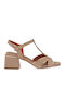 Suede Women's Sandals Rose Gold