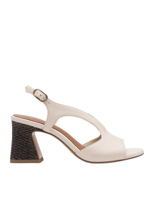 Tamaris Leather Sandals Beige