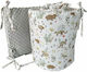 Catriss Crib Bumper Braided Inside Grey Whisper