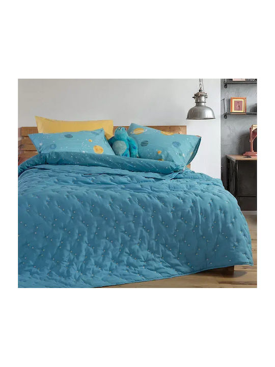 Nef-Nef Homeware Nef-Nef Homeware Tagesdecken Halbdoppel Petrol Blau 180x240cm