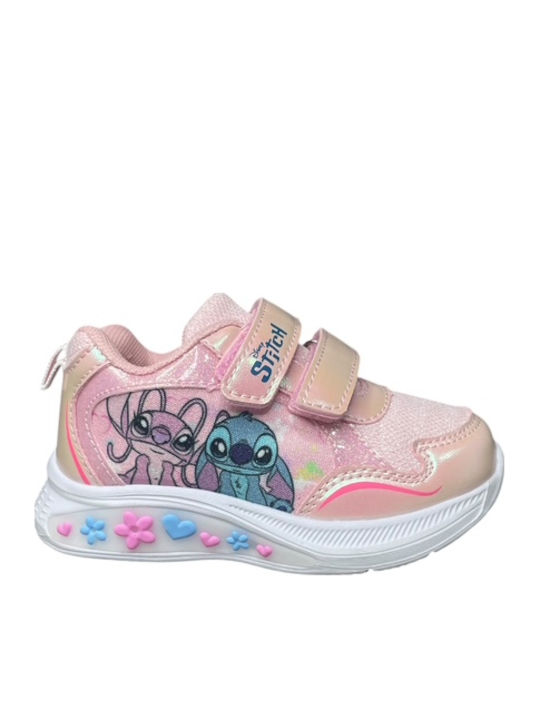 Lilo & Stitch Kinder Sneaker mit Bügel- und Schleifenverschluss Rosa
