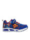 Kids Sneakers with Hoop & Loop Closure and Lights Blue