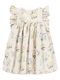 Girls Dress Floral Beige