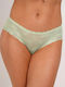 Women's Seamless Lace Green Slip