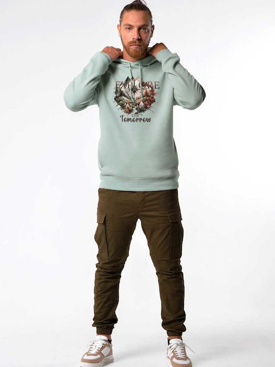 Sweatshirt With Sage Hood H0080F