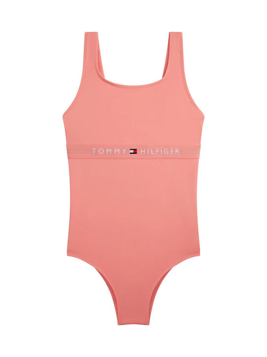 Tommy Hilfiger Costum De Baie Pentru Copii Întreg Roz