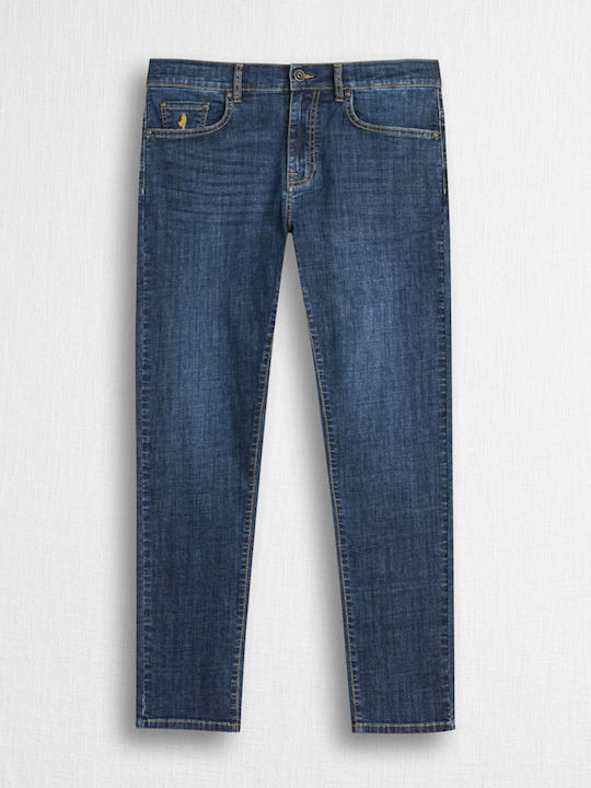 Malboro Classics Ανδρικό Παντελόνι Τζιν Slim Fit Μπλε