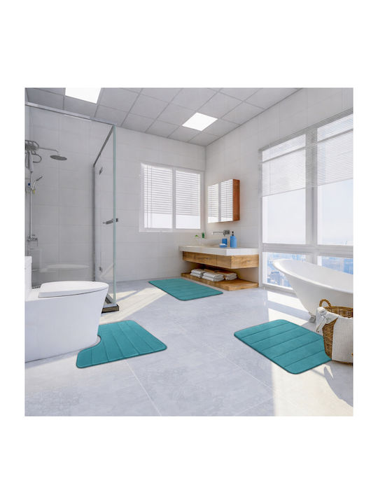 Alista Home Set Antiderapant Covoare De Baie AT1CT-IM1P-RS1S-DT25025/004 Verde 50x80cm 2 Bucăți