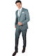 Men's Suit with Vest Green