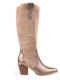Women's Boots with Medium Heel Beige