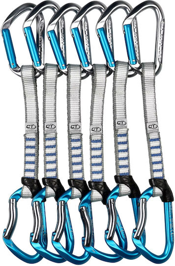 Climbing Technology Skylotec Salto Set Ny 17 Cm 6-pack Climbing Quickdraws Titanium Electricblue