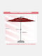 Metal Floor Parasol Red with Base 3x3m