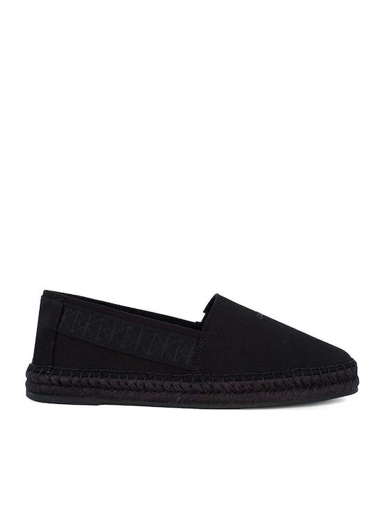 Leather Men's Espadrilles in Black Colour