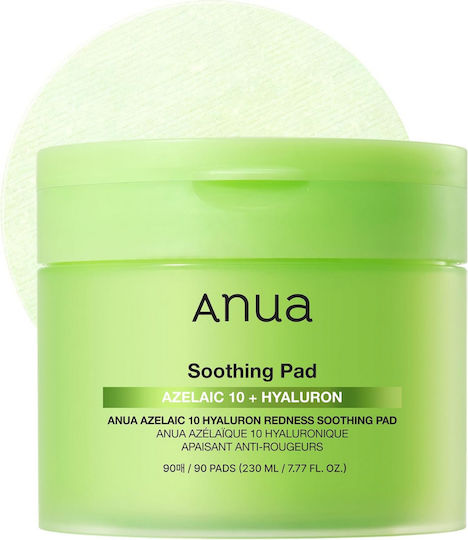 Anua Azelaic 10 Hyaluron Facial Toner Pads with Centella Asiatica Ceramides and Panthenol 90 Pieces