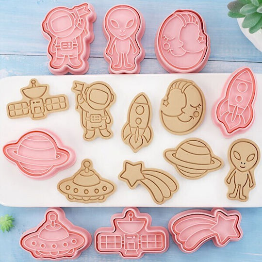 Cookie Cutter Set Space Stamp 30-61mm X8