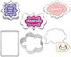 Cookie Cutter Set Inscriptions X6 4-5cm