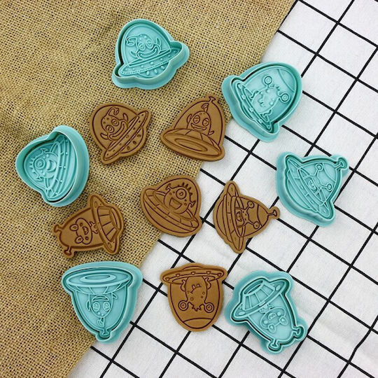 Cookie Cutter Set Aliens Stamp 45-60mm X6