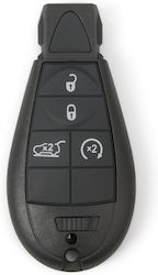 Калъф за Автомобилен Ключ с Острие с 4 Бутона за Chrysler / Jeep